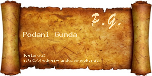 Podani Gunda névjegykártya